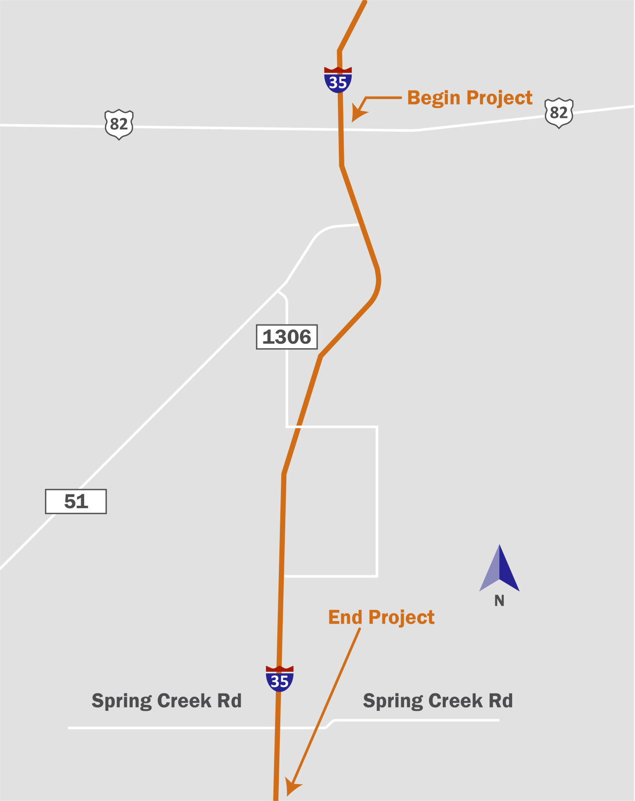 I-35 Map Graphic